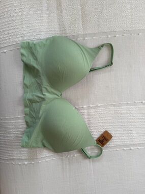PINK Victoria's Secret Light Green Seamless T-Shirt Bra
